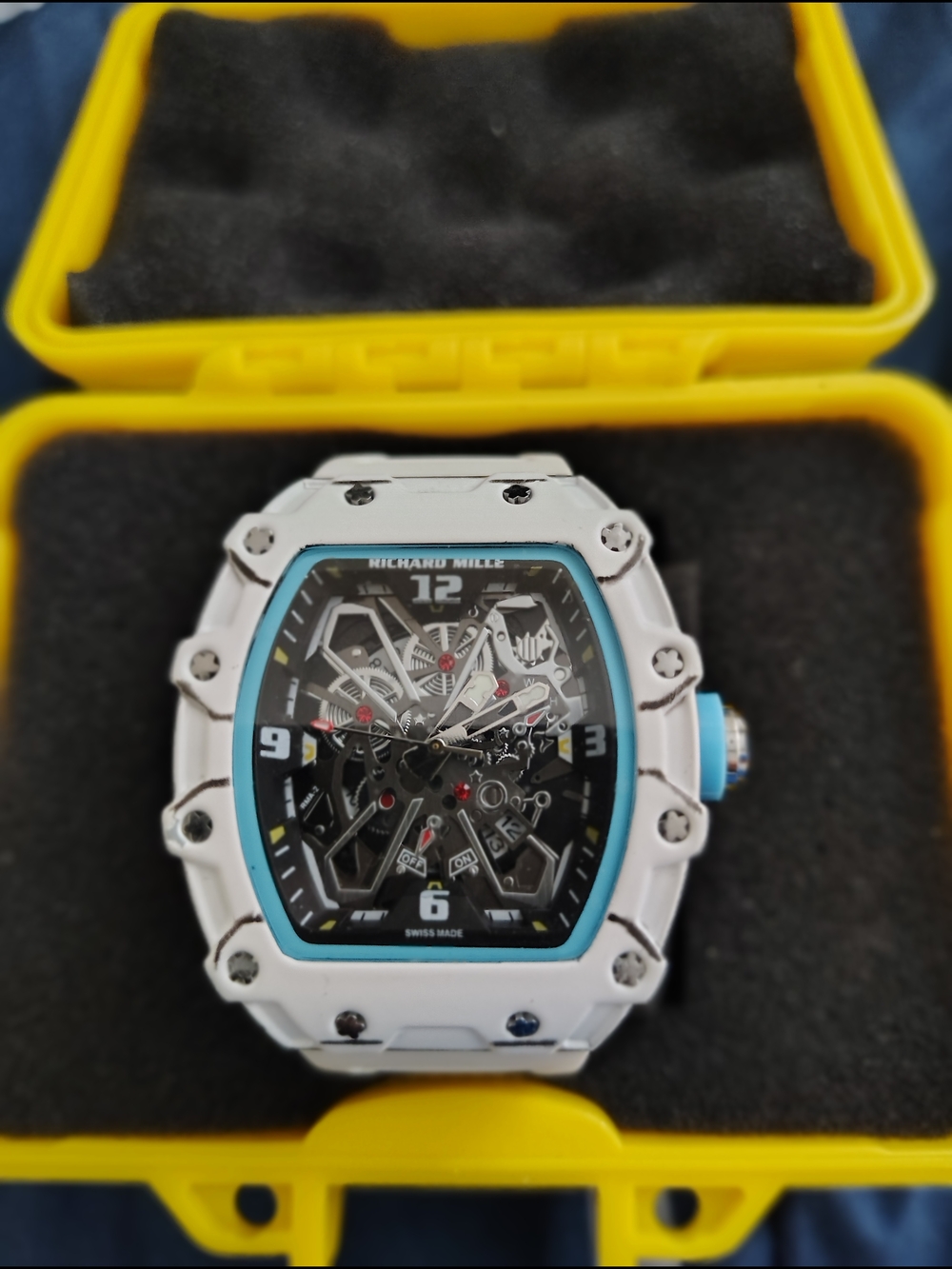 Richard Mille Richard Mille Men's Ghost All White With Baby Blue - Picture 5 of 8